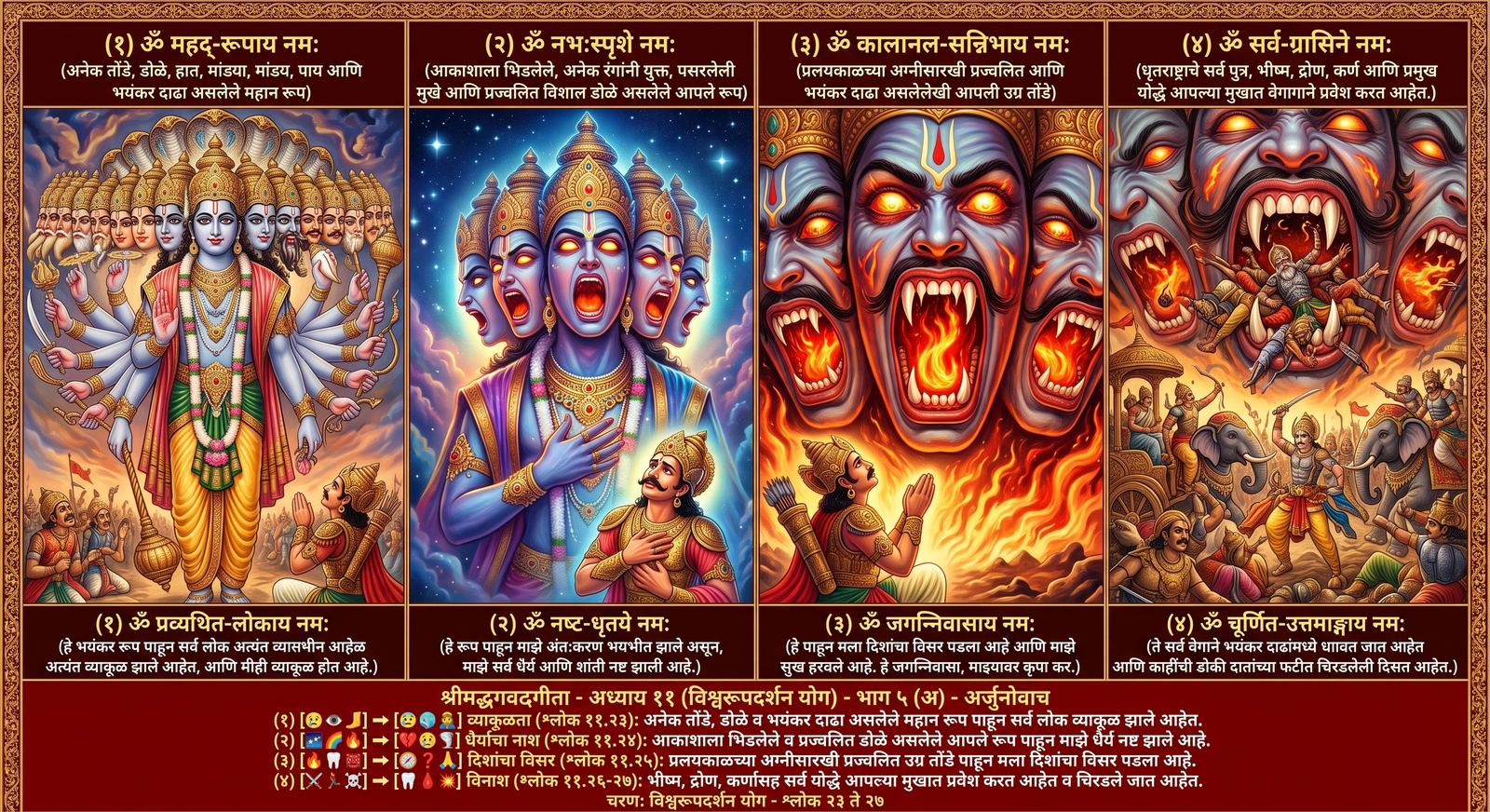 भाग ५(अ) — विश्वरूपदर्शन चित्रण